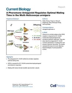 Current-Biology_2017_A-Pheromone-Antagonist-Regulates-Optimal-Mating-Time-in-the-Moth-Helicoverpa-armigera