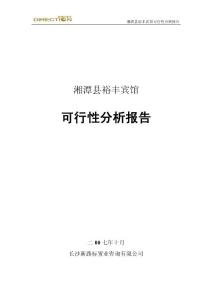 湘潭縣裕豐賓館可行性分析報告