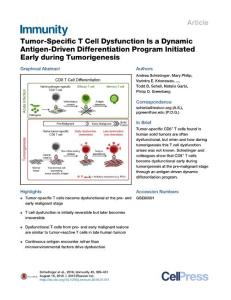 Immunity_2016_Tumor-Specific-T-Cell-Dysfunction-Is-a-Dynamic-Antigen-Driven-Differentiation-Program-Initiated-Early-during-Tumorigenesis