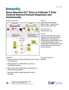 Immunity_2016_Store-Operated-Ca2-Entry-in-Follicular-T-Cells-Controls-Humoral-Immune-Responses-and-Autoimmunity