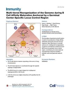 Immunity_2016_Multi-tiered-Reorganization-of-the-Genome-during-B-Cell-Affinity-Maturation-Anchored-by-a-Germinal-Center-Specific-Locus-Control-Region