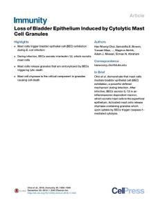 Immunity_2016_Loss-of-Bladder-Epithelium-Induced-by-Cytolytic-Mast-Cell-Granules