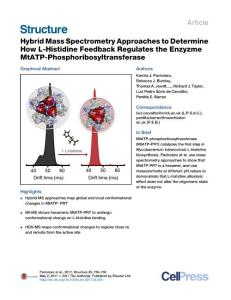 Structure_2017_Hybrid-Mass-Spectrometry-Approaches-to-Determine-How-L-Histidine-Feedback-Regulates-the-Enzyzme-MtATP-Phosphoribosyltransferase