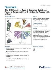 Structure_2017_The-BID-Domain-of-Type-IV-Secretion-Substrates-Forms-a-Conserved-Four-Helix-Bundle-Topped-with-a-Hook