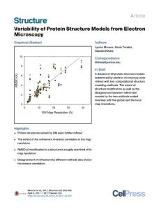 Structure_2017_Variability-of-Protein-Structure-Models-from-Electron-Microscopy