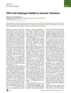 Immunity_2015_TETs-Link-Hydrogen-Sulfide-to-Immune-Tolerance