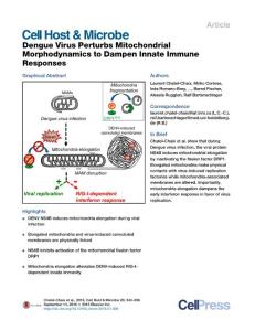 Cell-Host-Microbe_2016_Dengue-Virus-Perturbs-Mitochondrial-Morphodynamics-to-Dampen-Innate-Immune-Responses