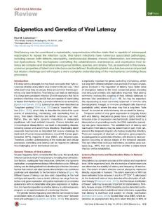 Cell-Host-Microbe_2016_Epigenetics-and-Genetics-of-Viral-Latency