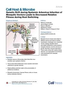 Cell-Host-Microbe_2016_Genetic-Drift-during-Systemic-Arbovirus-Infection-of-Mosquito-Vectors-Leads-to-Decreased-Relative-Fitness-during-Host-Switching