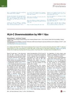 Cell-Host-Microbe_2016_HLA-C-Downmodulation-by-HIV-1-Vpu