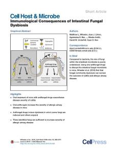 Cell-Host-Microbe_2016_Immunological-Consequences-of-Intestinal-Fungal-Dysbiosis
