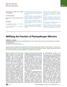 Cell-Host-Microbe_2016_MAPping-the-Function-of-Phytopathogen-Effectors