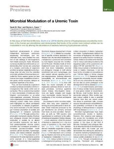 Cell-Host-Microbe_2016_Microbial-Modulation-of-a-Uremic-Toxin