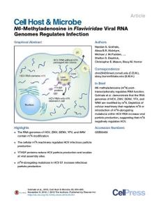 Cell-Host-Microbe_2016_N6-Methyladenosine-in-Flaviviridae-Viral-RNA-Genomes-Regulates-Infection