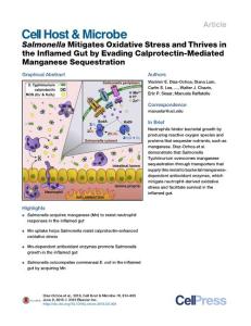 Cell-Host-Microbe_2016_Salmonella-Mitigates-Oxidative-Stress-and-Thrives-in-the-Inflamed-Gut-by-Evading-Calprotectin-Mediated-Manganese-Sequestration