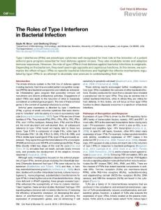 Cell-Host-Microbe_2016_The-Roles-of-Type-I-Interferon-in-Bacterial-Infection