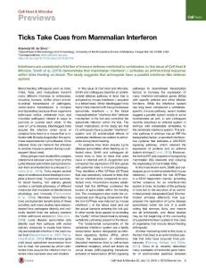 Cell-Host-Microbe_2016_Ticks-Take-Cues-from-Mammalian-Interferon