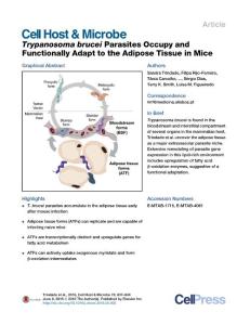 Cell-Host-Microbe_2016_Trypanosoma-brucei-Parasites-Occupy-and-Functionally-Adapt-to-the-Adipose-Tissue-in-Mice