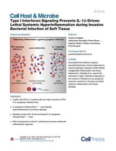 Cell-Host-Microbe_2016_Type-I-Interferon-Signaling-Prevents-IL-1-Driven-Lethal-Systemic-Hyperinflammation-during-Invasive-Bacterial-Infection-of-Soft-