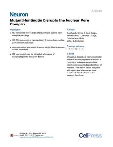 Neuron_2017_Mutant-Huntingtin-Disrupts-the-Nuclear-Pore-Complex