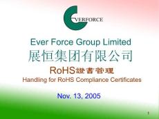 Handling for RoHS Compliance Cert