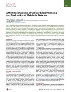 Molecular Cell-2017-AMPK Mechanisms of Cellular Energy Sensing and Restoration of Metabolic Balance