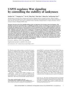 Genes Dev.-2017-Xu-USP25 regulates Wnt signaling by controlling the stability of tankyrases