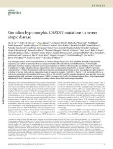 ng.3898-Germline hypomorphic CARD11 mutations in severe atopic disease