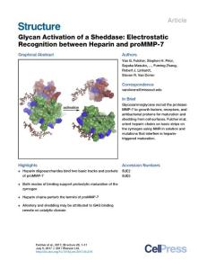 Structure-2017-Glycan Activation of a Sheddase Electrostatic Recognition between Heparin and proMMP-7
