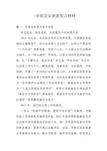 -羊流公安表态发言材料