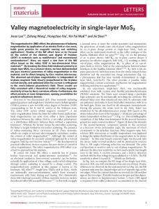 nmat4931-Valley magnetoelectricity in single-layer MoS2