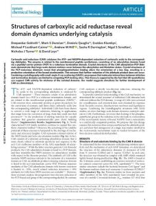 nchembio.2434-Structures of carboxylic acid reductase reveal domain dynamics underlying catalysis