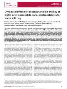nmat4938-Dynamic surface self-reconstruction is the key of highly active perovskite nano-electrocatalysts for water splitting