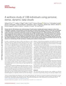nbt.3870-A wellness study of 108 individuals using personal, dense, dynamic data clouds