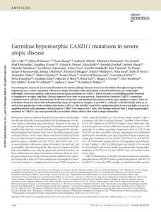ng.3898-Germline hypomorphic CARD11 mutations in severe atopic disease