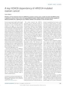 ncb3588-A key HDAC6 dependency of ARID1A-mutated ovarian cancer