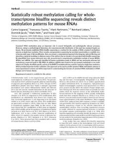 Genome Res.-2017-Legrand-Statistically robust methylation calling for whole- transcriptome bisulfite sequencing reveals distinct methylation patterns for mouse RNAs