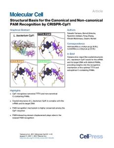 Molecular-Cell_2017_Structural-Basis-for-the-Canonical-and-Non-canonical-PAM-Recognition-by-CRISPR-Cpf1