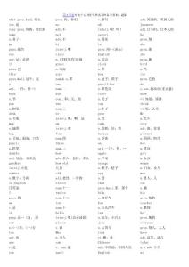 初中英语单词大全