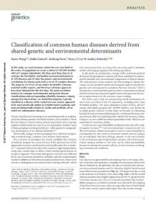 ng.3931-Classification of common human diseases derived from shared genetic and environmental determinants