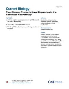 Current-Biology_2017_Two-Element-Transcriptional-Regulation-in-the-Canonical-Wnt-Pathway