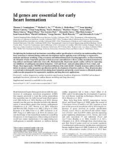 Genes Dev.-2017-Cunningham-Id genes are essential for early heart formation