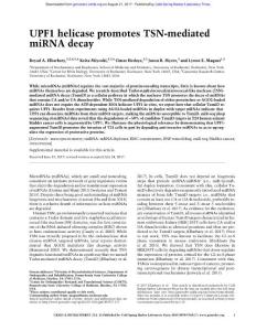 Genes Dev.-2017-Elbarbary-UPF1 helicase promotes TSN-mediated miRNA decay