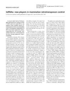 cr2017109a-tsRNAs- new players in mammalian retrotransposon control