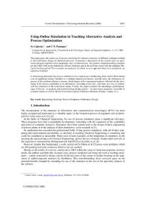 Using Online Simulation in Teaching Alternative Analysis and ...
