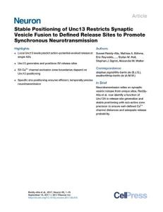 Neuron_2017_Stable-Positioning-of-Unc13-Restricts-Synaptic-Vesicle-Fusion-to-Defined-Release-Sites-to-Promote-Synchronous-Neurotransmission