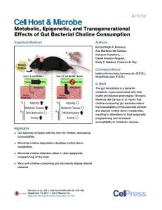 Cell-Host-Microbe_2017_Metabolic-Epigenetic-and-Transgenerational-Effects-of-Gut-Bacterial-Choline-Consumption