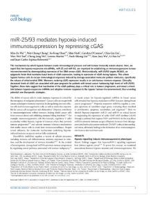 ncb3615-miR-25-93 mediates hypoxia-induced immunosuppression by repressing cGAS