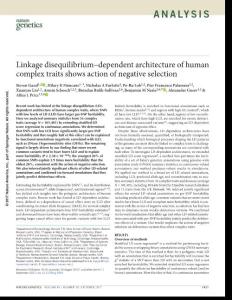 ng.3954-Linkage disequilibrium–dependent architecture of human complex traits shows action of negative selection