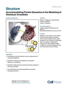 Structure_2017_Accommodating-Protein-Dynamics-in-the-Modeling-of-Chemical-Crosslinks
